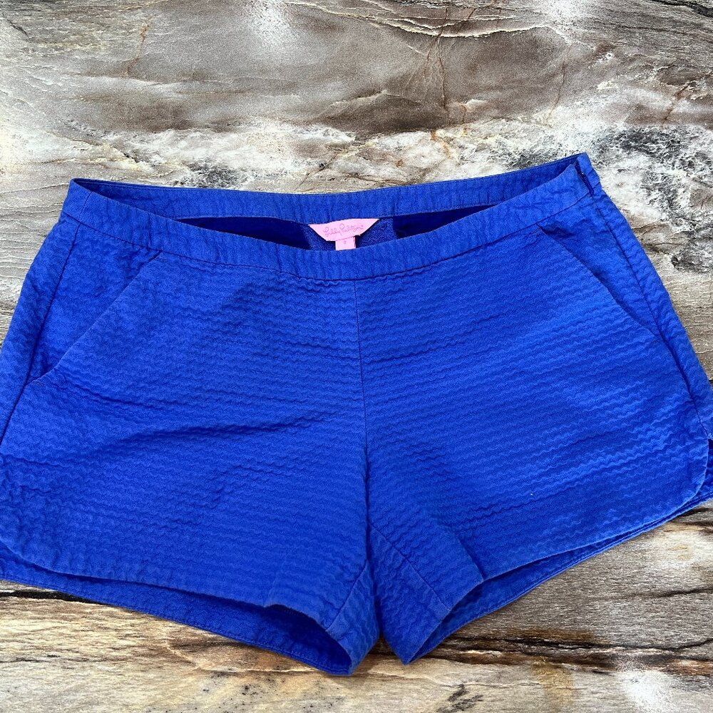 Lilly Pulitzer Cobalt Blue Low Waist Shorts